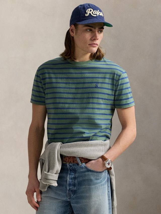 Хлопковая поло футболка Custom Slim Fit в полоску Ralph Lauren, Fatigue/Old Royal
Хлопковая поло футболка Custom Slim Fit в полоску Ralph Lauren, Fatigue/Old Royal