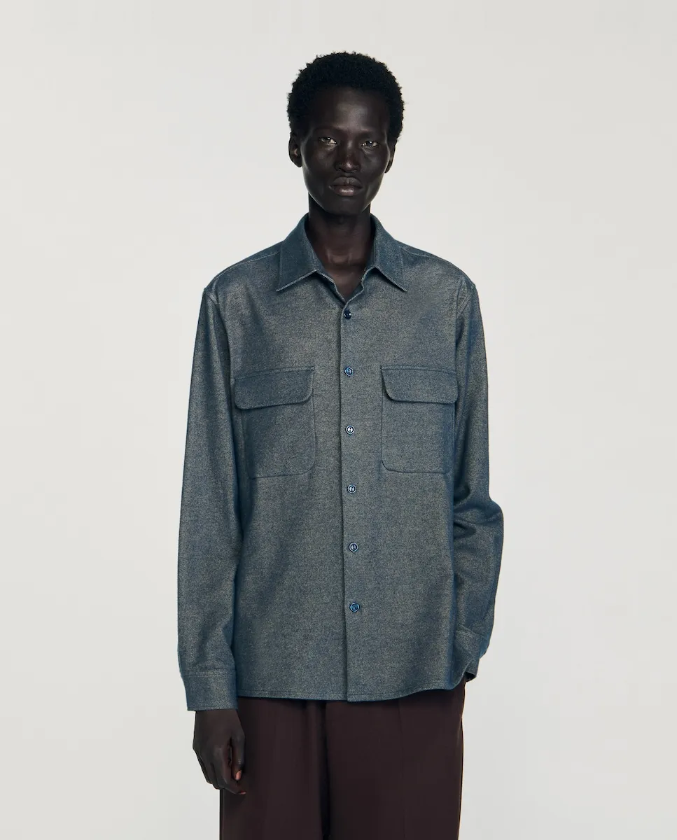 Мужская фланелевая рубашка Sandro, светло-голубой
Мужская фланелевая рубашка Sandro, светло-голубой