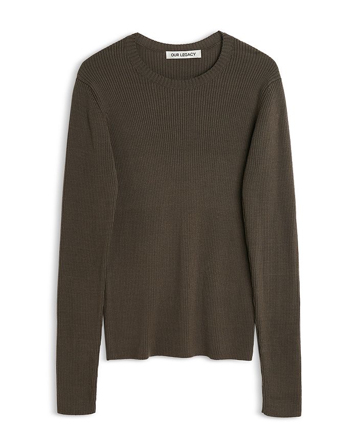 Ребристый свитер с круглым вырезом OUR LEGACY, серый
Ребристый свитер с круглым вырезом OUR LEGACY, серый