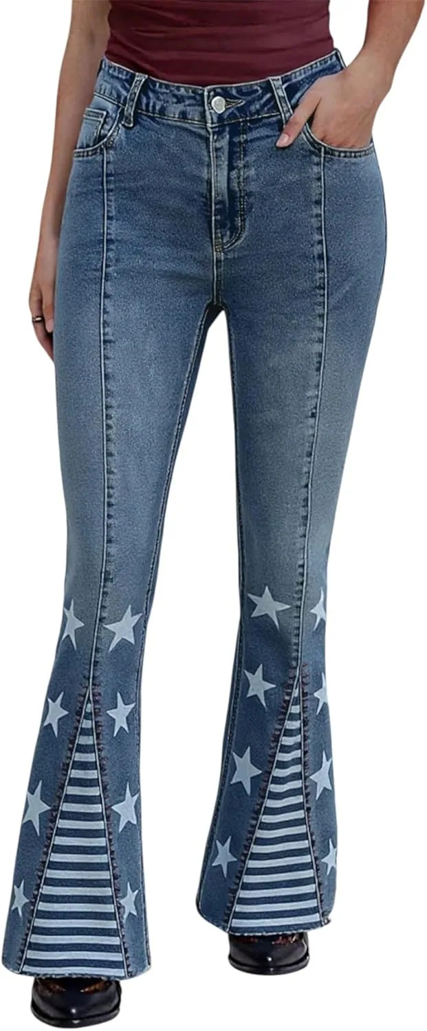 Джинсы Bell Bottom для женщин с принтом Stars и аппликацией EXPJEAS
Джинсы Bell Bottom для женщин с принтом Stars и аппликацией EXPJEAS