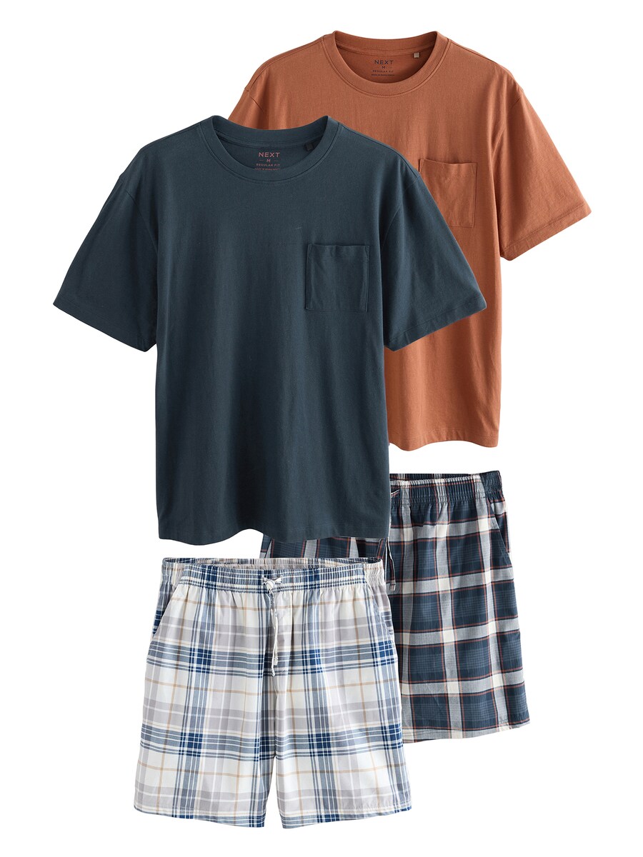 Короткая пижама Next, цвет Navy/Cognac 
Короткая пижама Next, цвет Navy/Cognac