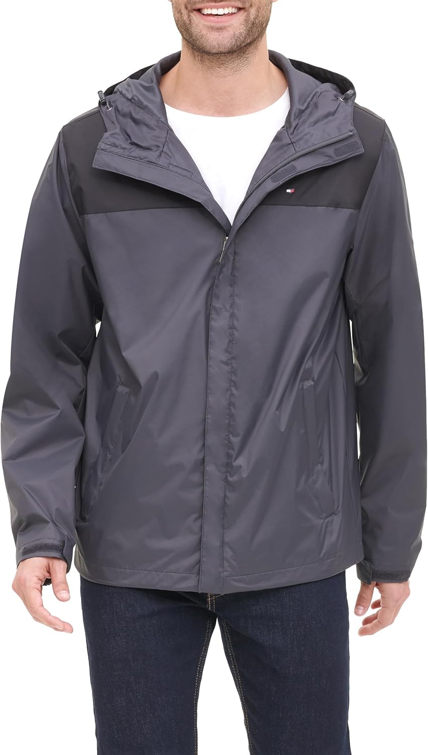 Мужская легкая дышащая водонепроницаемая куртка с капюшоном Tommy Hilfiger, Charcoal/Black Colorblock
Мужская легкая дышащая водонепроницаемая куртка с капюшоном Tommy Hilfiger, Charcoal/Black Colorblock