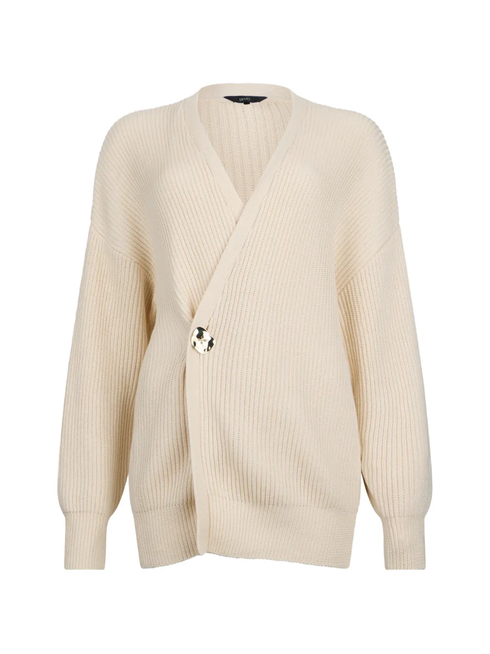 Кардиган из рубчатого трикотажа на пуговицах Liu Jo, бежевый
Кардиган из рубчатого трикотажа на пуговицах Liu Jo, бежевый