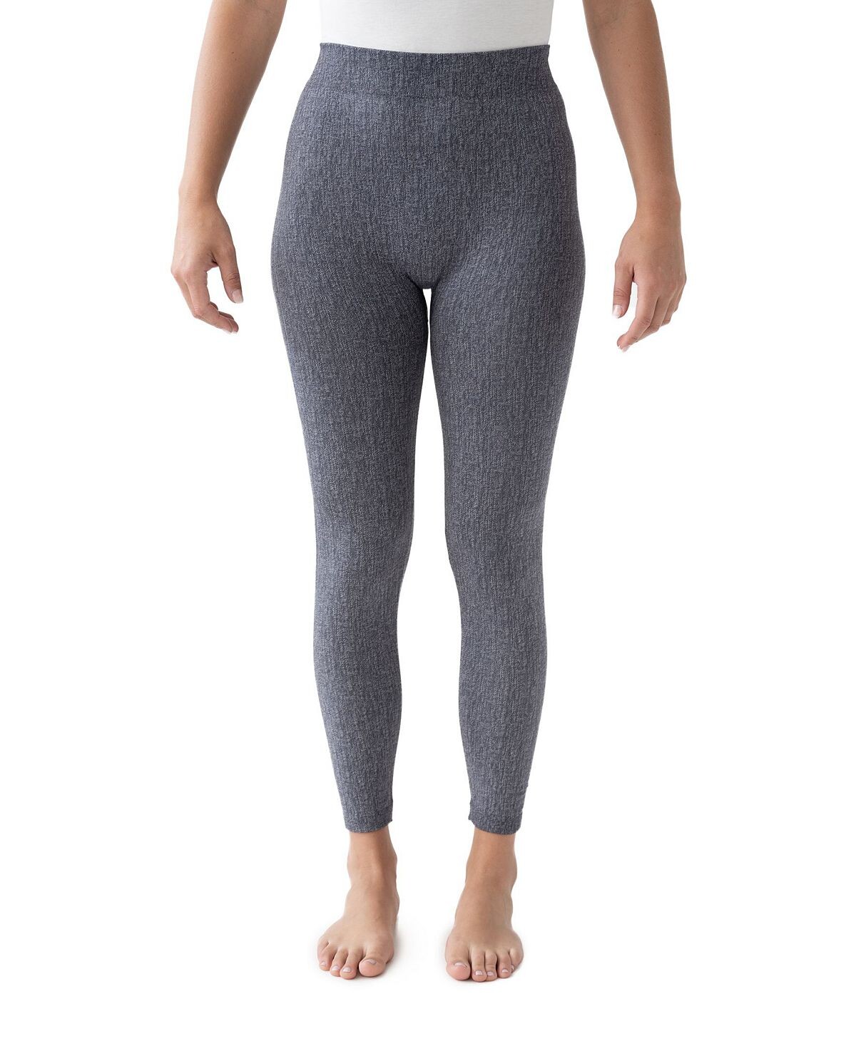 Женские леггинсы из искусственного денима Muk Luks, серый 
Женские леггинсы из искусственного денима Muk Luks, серый