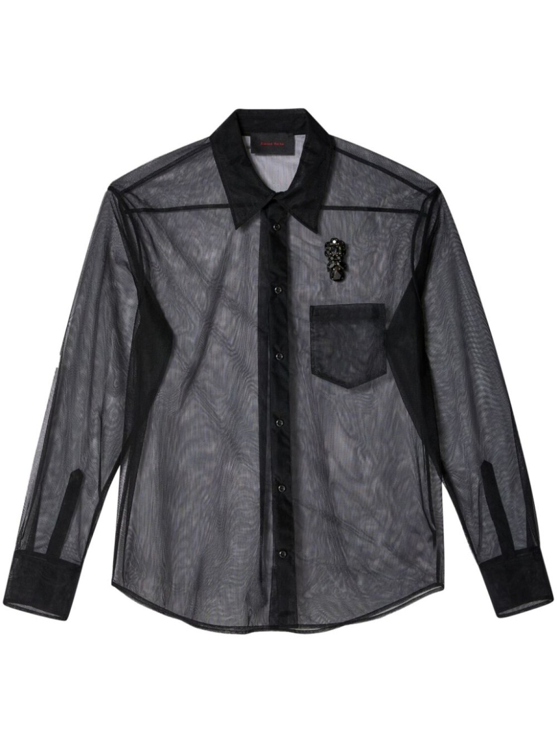 Simone Rocha украшенная прозрачная рубашка, черный
Simone Rocha украшенная прозрачная рубашка, черный