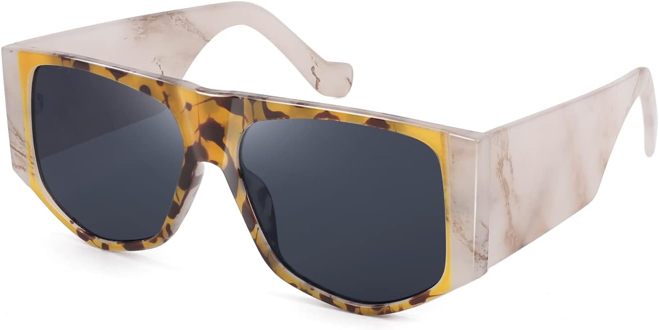 Солнцезащитные очки FEISEDY Retro Square Flat Top Irregular Sunglasses с толстой оправой, для мужчин и женщин, с защитой от УФ-излучения UV400, артикул B4041, Marble Pattern Frame & Grey Lens
Солнцезащитные очки FEISEDY Retro Square Flat Top Irregular Sunglasses с толстой оправой, для мужчин и женщин, с защитой от УФ-излучения UV400, артикул B4041, Marble Pattern Frame & Grey Lens