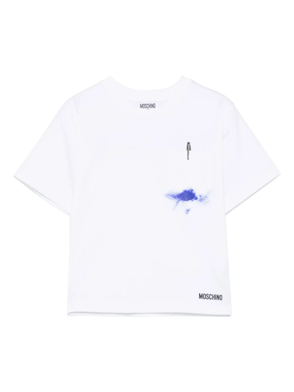 Футболка с принтом Moschino Kids, белый 
Футболка с принтом Moschino Kids, белый
