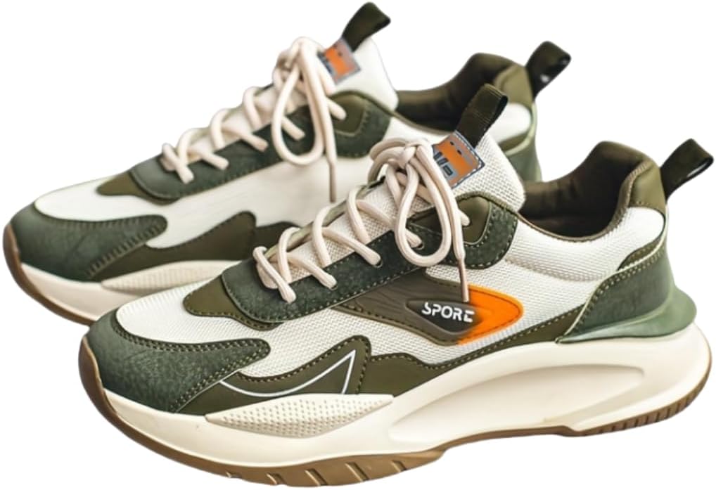 Мужские повседневные кроссовки- дышащие туфли на шнуровке, не скользящая подошва, удобные для повседневной одежды Hhhchpm, зеленый
Мужские повседневные кроссовки- дышащие туфли на шнуровке, не скользящая подошва, удобные для повседневной одежды Hhhchpm, зеленый