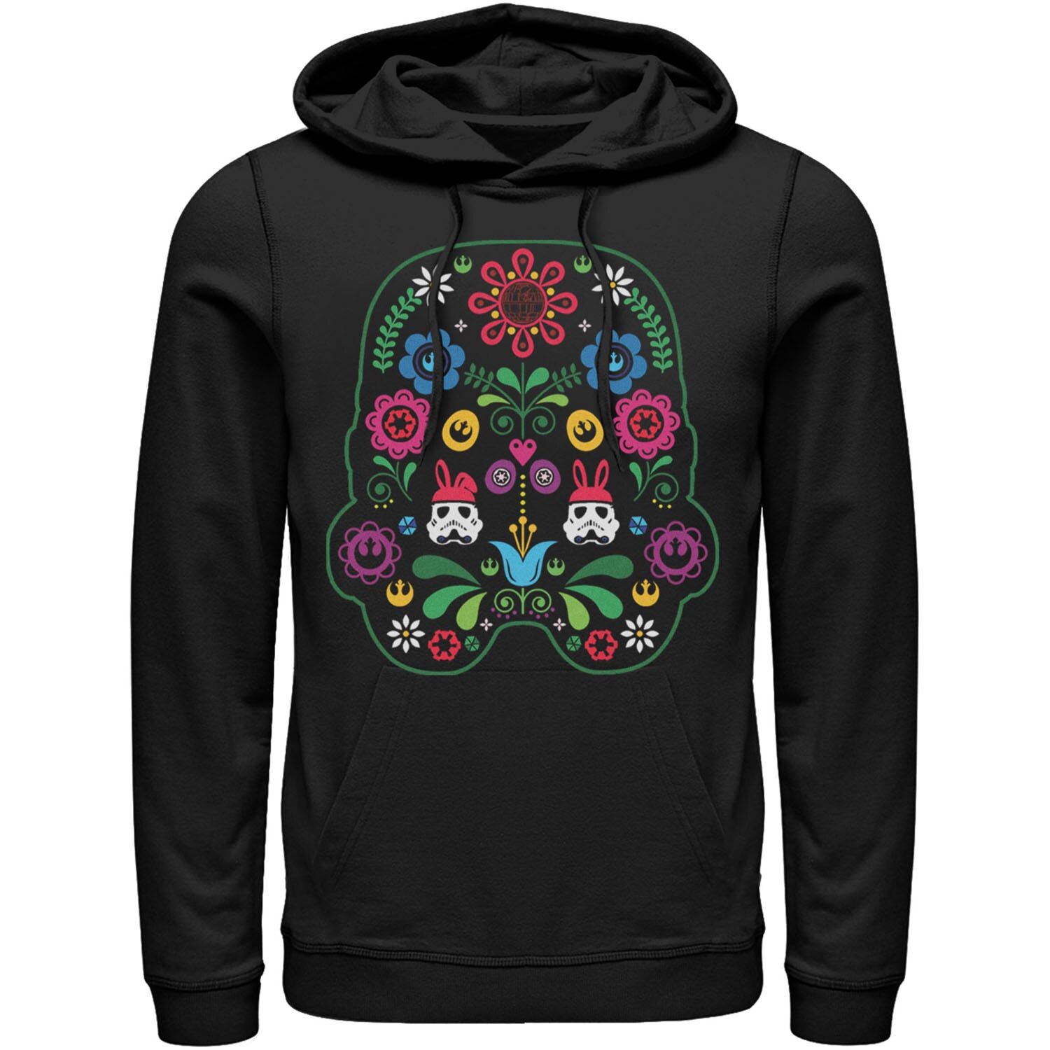 Мужская толстовка с капюшоном и шлемом с цветочным принтом «Звездные войны», пасхальный штурмовик Licensed Character
Мужская толстовка с капюшоном и шлемом с цветочным принтом «Звездные войны», пасхальный штурмовик Licensed Character