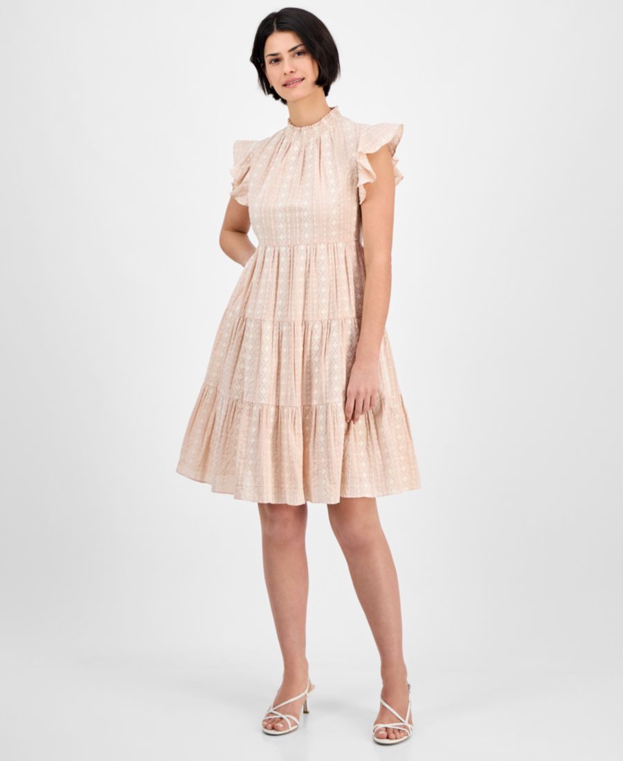 Женское хлопковое платье-рубашка с вышивкой julia jordan, Beige/ivor
Женское хлопковое платье-рубашка с вышивкой julia jordan, Beige/ivor