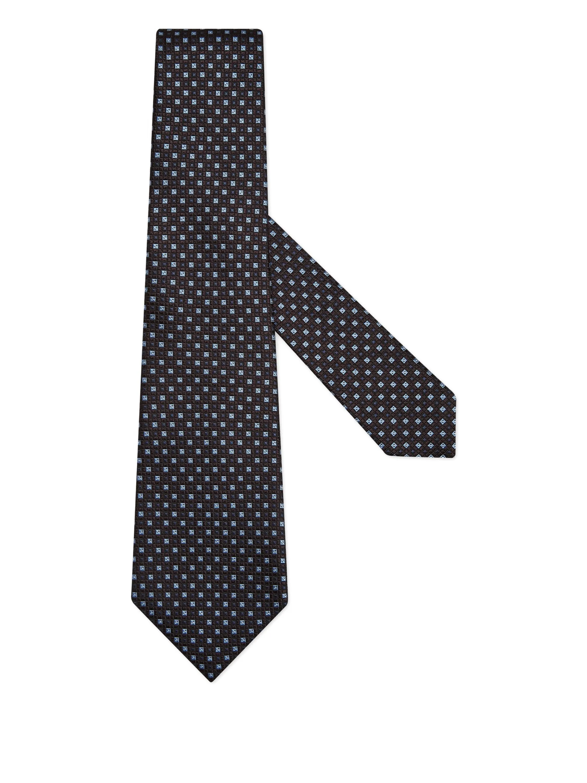 Шелковый галстук с геометричным узором Zegna, коричневый
Шелковый галстук с геометричным узором Zegna, коричневый