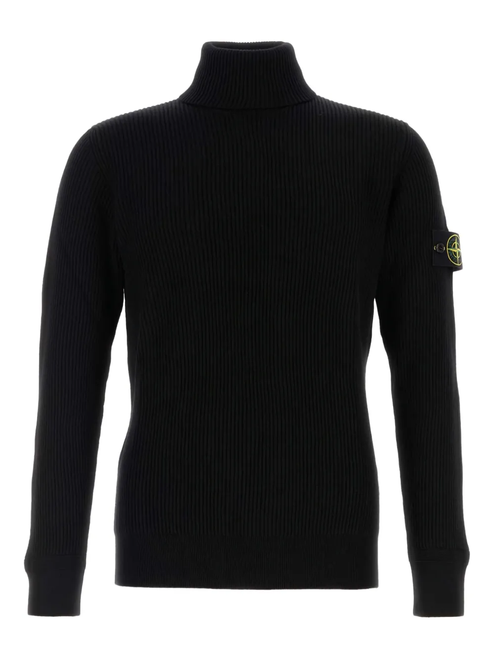 Водолазка в рубчик Stone Island, черный 
Водолазка в рубчик Stone Island, черный