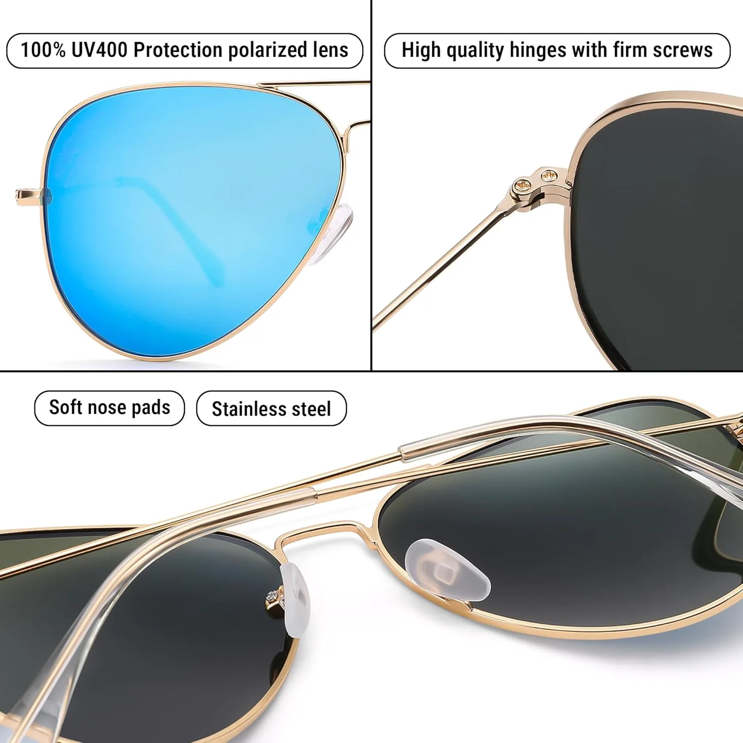 Солнцезащитные очки Pro Acme Aviator для мужчин и женщин, классические поляризованные, с защитой от УФ-излучения UV400, (Z04) Gold Frame/Blue Mirrored Lens
Солнцезащитные очки Pro Acme Aviator для мужчин и женщин, классические поляризованные, с защитой от УФ-излучения UV400, (Z04) Gold Frame/Blue Mirrored Lens