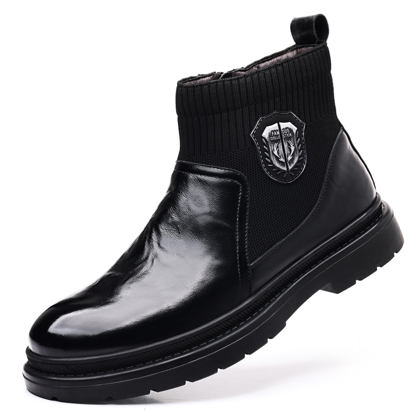 XIAOTOULANG Мужские черно-коричневые ботинки с меховой подкладкой, цвет Fleece-Lined Black
XIAOTOULANG Мужские черно-коричневые ботинки с меховой подкладкой, цвет Fleece-Lined Black