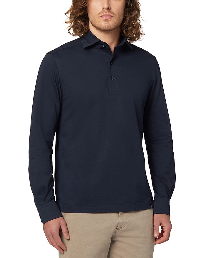 Японский джерси поло с длинным рукавом Boggi Milano, синий
Японский джерси поло с длинным рукавом Boggi Milano, синий