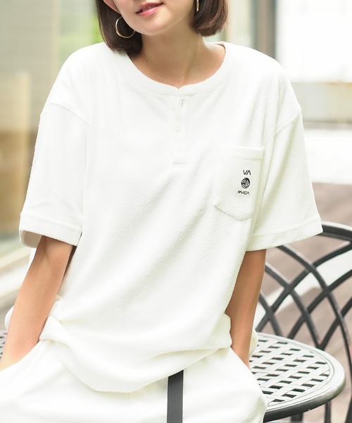 Мужская футболка из махровой ткани с коротким рукавом и воротником-хенли RVCA, кремовый
Мужская футболка из махровой ткани с коротким рукавом и воротником-хенли RVCA, кремовый