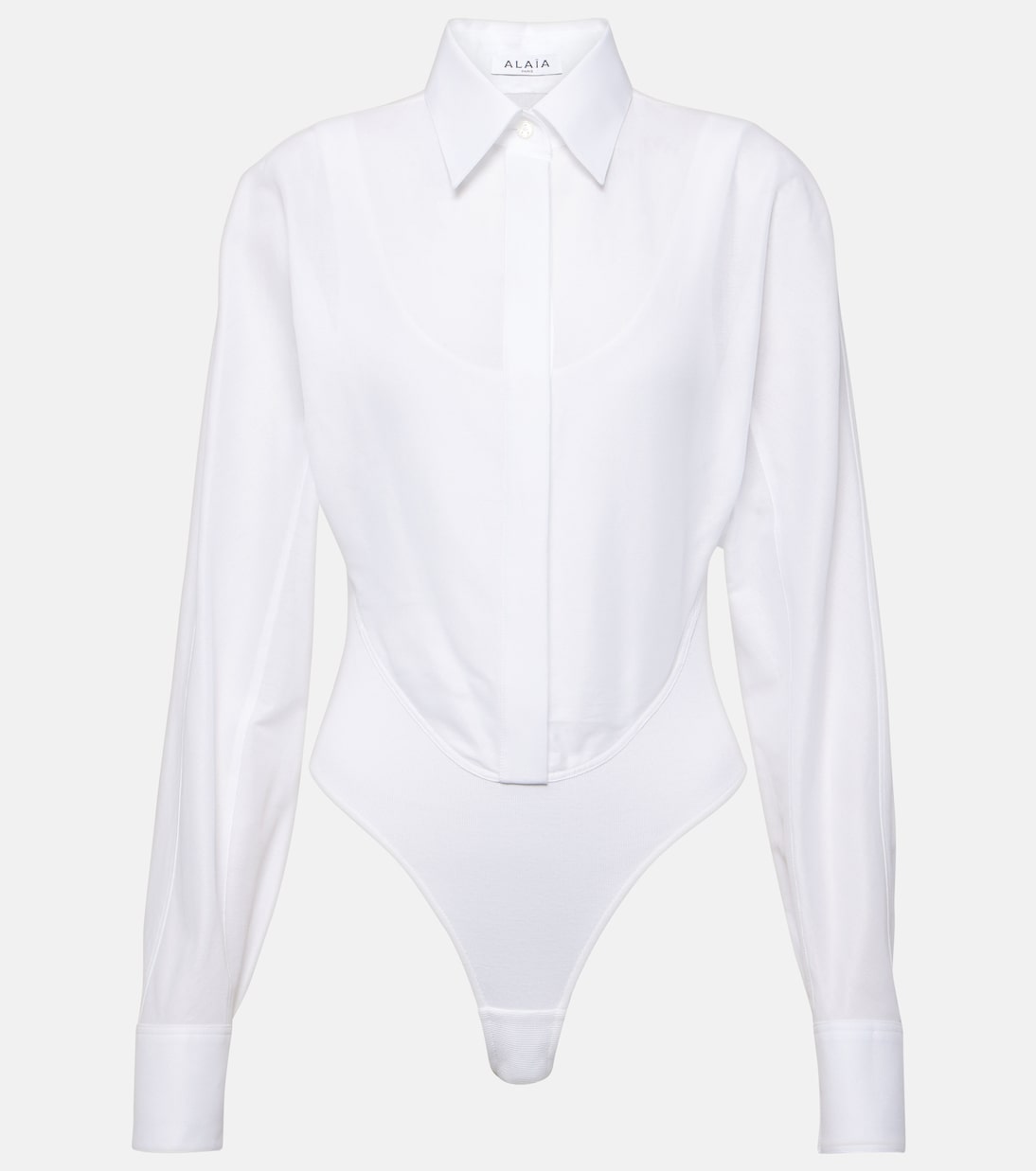 Хлопковый боди Alaïa, Blanc 
Хлопковый боди Alaïa, Blanc