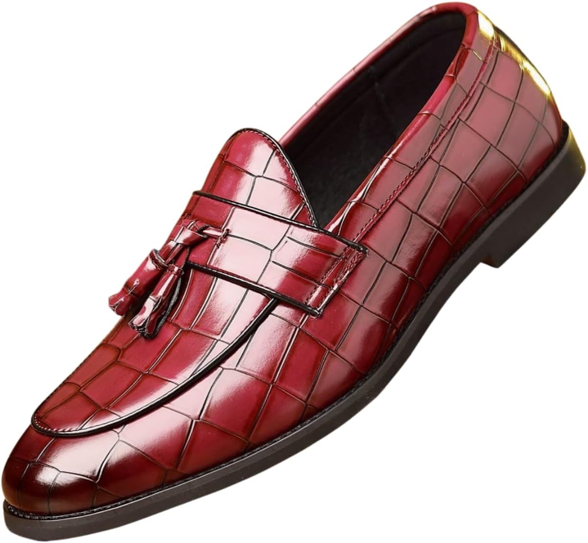 Мужские лоферы Santimon из лакированной кожи с кисточками, без шнурков, для официального делового и свадебного наряда, красный
Мужские лоферы Santimon из лакированной кожи с кисточками, без шнурков, для официального делового и свадебного наряда, красный