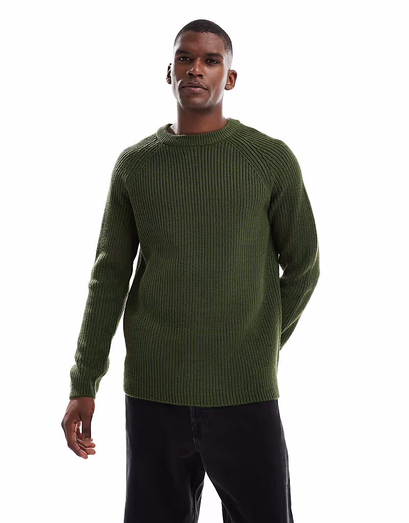 Вязаный джемпер в рыбацком стиле темно-зеленого цвета New Look
Вязаный джемпер в рыбацком стиле темно-зеленого цвета New Look