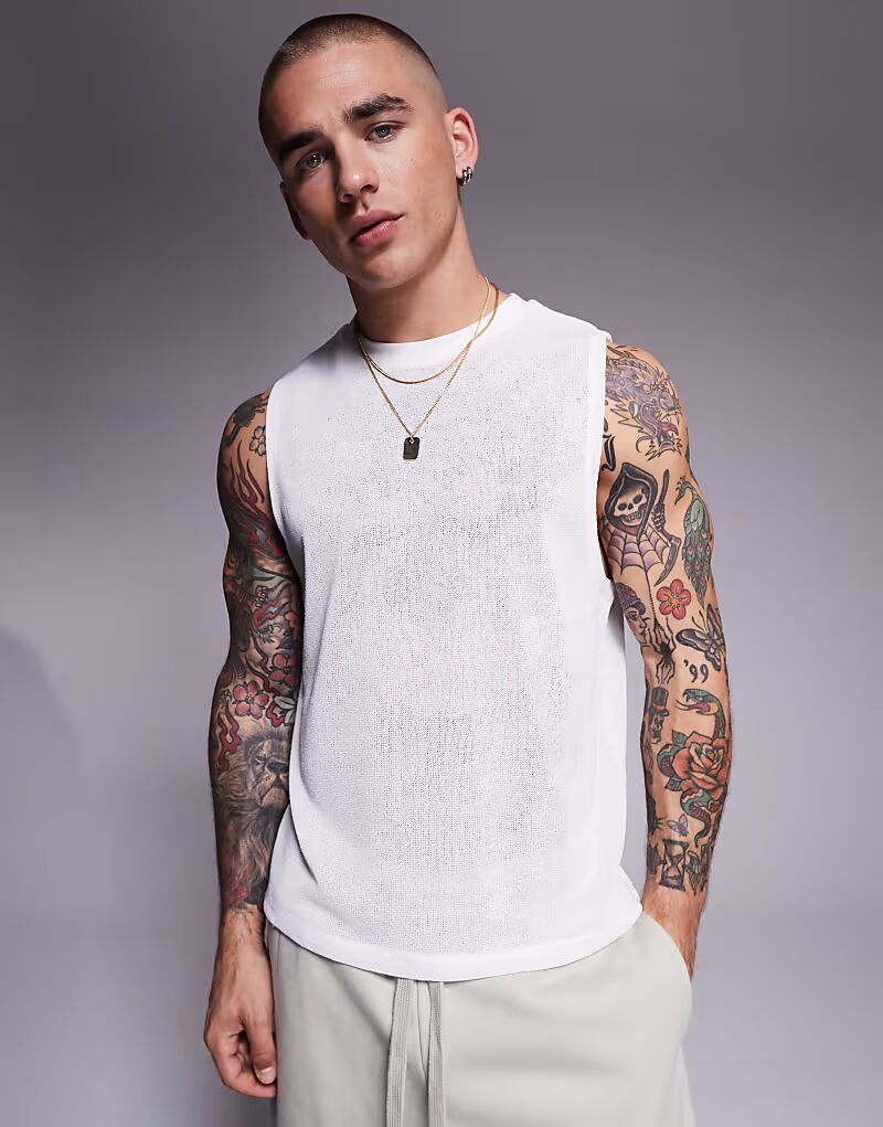 Объемная майка ASOS DESIGN кремового цвета
Объемная майка ASOS DESIGN кремового цвета