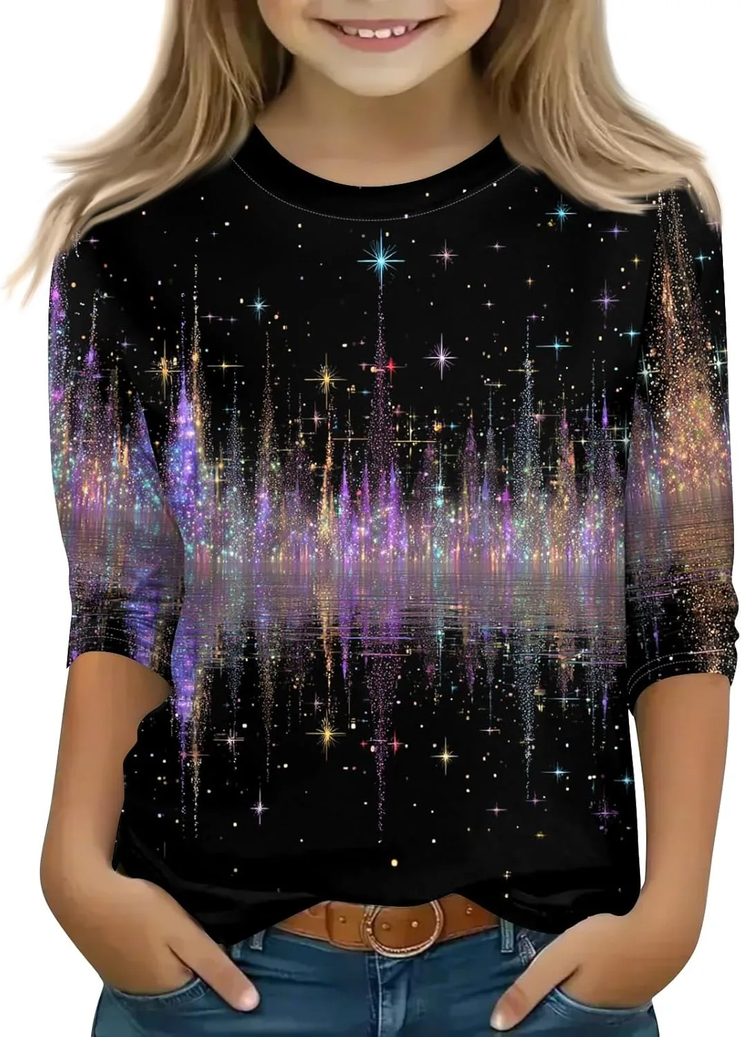 Детская футболка с длинным рукавом, 3/4, для девочек 4-11 лет
Детская футболка с длинным рукавом, 3/4, для девочек 4-11 лет