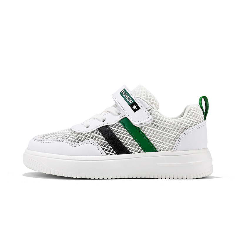 Нескользящие, износостойкие, дышащие низкие детские кроссовки для повседневной носки FIRS Kids, белый/зеленый 
Нескользящие, износостойкие, дышащие низкие детские кроссовки для повседневной носки FIRS Kids, белый/зеленый