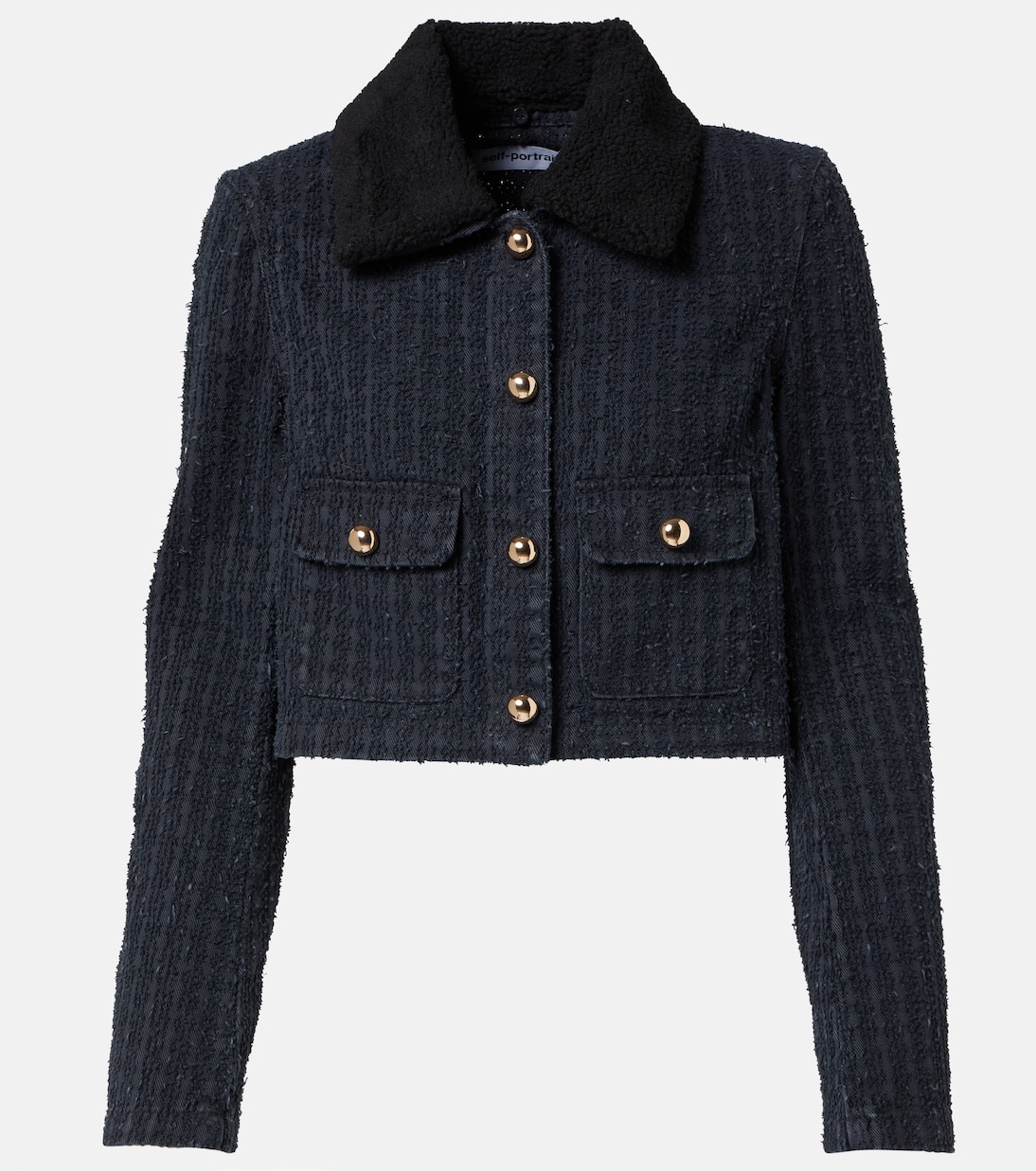 Укороченная джинсовая куртка с декором Self-Portrait, серый
Укороченная джинсовая куртка с декором Self-Portrait, серый