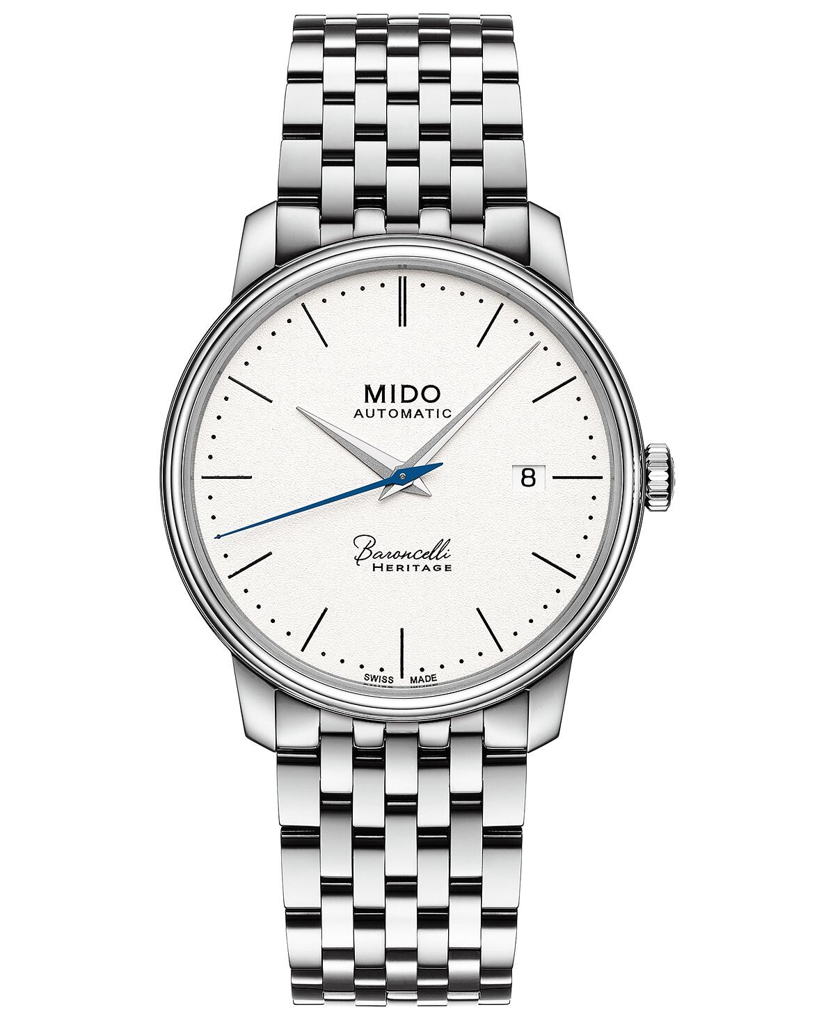 Мужские швейцарские автоматические часы Baroncelli III Heritage с браслетом из нержавеющей стали, 39 мм Mido
Мужские швейцарские автоматические часы Baroncelli III Heritage с браслетом из нержавеющей стали, 39 мм Mido