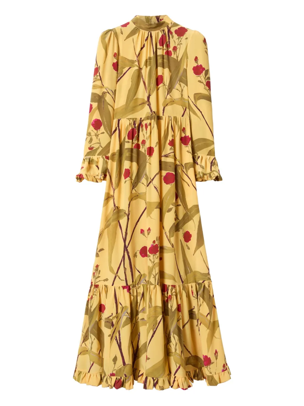 Длинное дневное платье с цветочным принтом и оборками La DoubleJ, желтый
Длинное дневное платье с цветочным принтом и оборками La DoubleJ, желтый