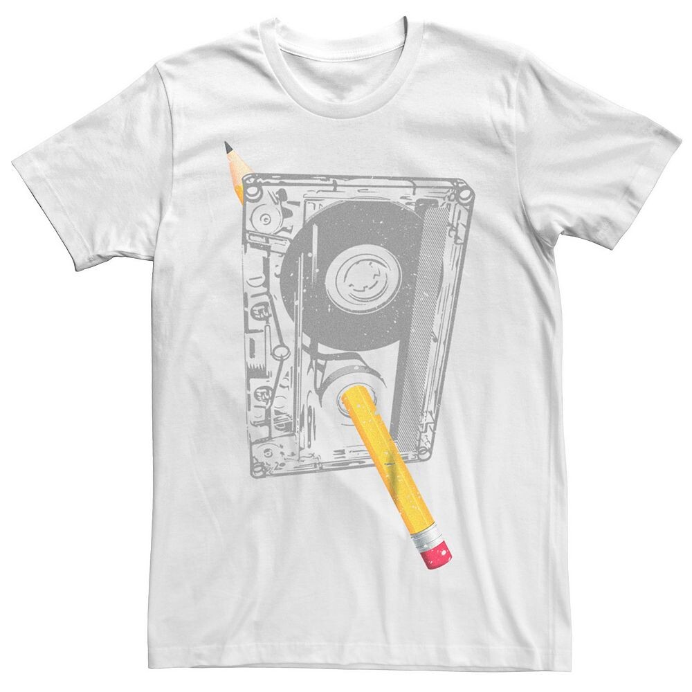 Мужская футболка с графикой и перемоткой кассетного карандаша Licensed Character, белый
Мужская футболка с графикой и перемоткой кассетного карандаша Licensed Character, белый