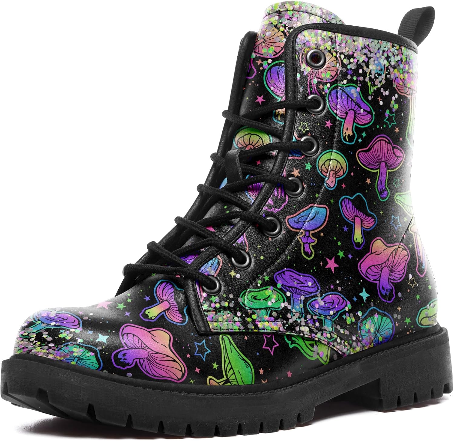 Ботинки средней высоты Artistic Mushroom, мужские и женские, с цветочным принтом, на шнуровке, для походов, повседневной носки и прогулок Awsole, черный/зеленый/фиолетовый
Ботинки средней высоты Artistic Mushroom, мужские и женские, с цветочным принтом, на шнуровке, для походов, повседневной носки и прогулок Awsole, черный/зеленый/фиолетовый