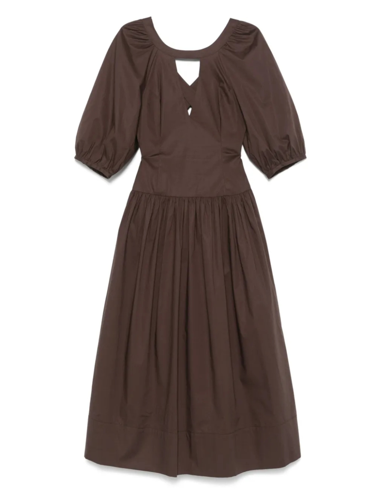Поплиновое платье миди TWINSET, коричневый
Поплиновое платье миди TWINSET, коричневый