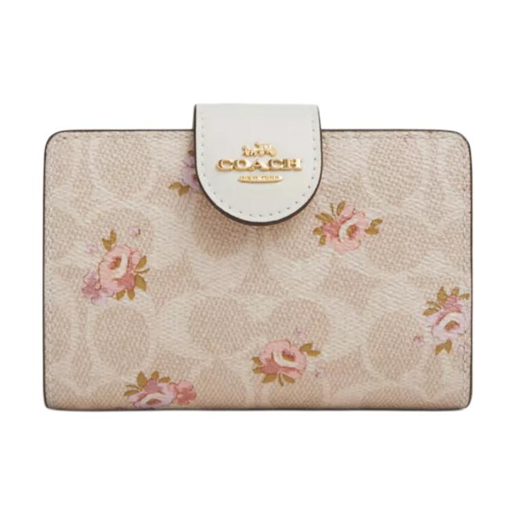 COACH Женский кошелек среднего размера из прорезиненной ткани с угловой молнией золотистого и песочного цветов, Gold & Sand
COACH Женский кошелек среднего размера из прорезиненной ткани с угловой молнией золотистого и песочного цветов, Gold & Sand