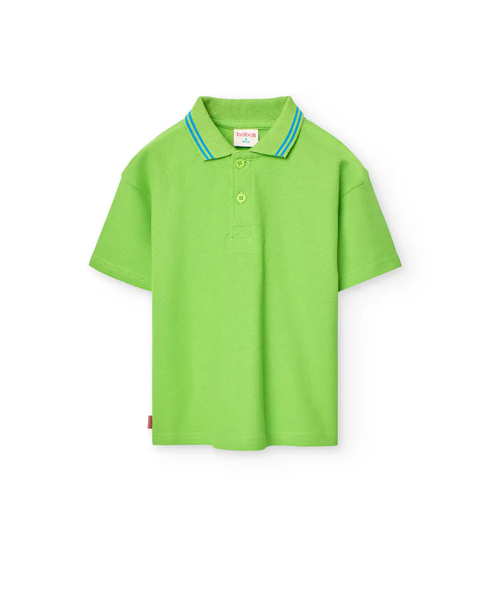 Рубашка поло с коротким рукавом из 100% хлопка для мальчиков Boboli, зеленый 
Рубашка поло с коротким рукавом из 100% хлопка для мальчиков Boboli, зеленый