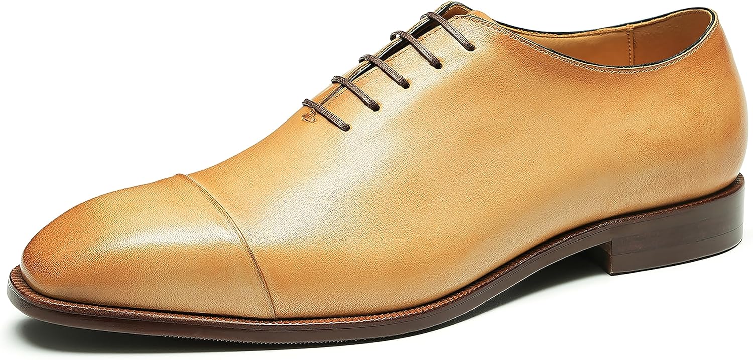 Мужские классические туфли Santimon Oxfords из натуральной кожи с закрытым мысом, модель Derby, модные туфли для смокинга, свадебные, деловые и повседневные Oxfords, удобные для ходьбы, желтый
Мужские классические туфли Santimon Oxfords из натуральной кожи с закрытым мысом, модель Derby, модные туфли для смокинга, свадебные, деловые и повседневные Oxfords, удобные для ходьбы, желтый