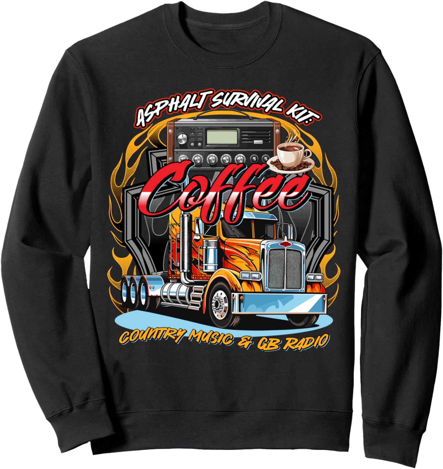 Толстовка с забавным принтом «Выживание на асфальте», «Кофе», «Кантри-музыка», «Следопыт CB-радио», «Забавная толстовка» Four1Nine Truckers Official, черный
Толстовка с забавным принтом «Выживание на асфальте», «Кофе», «Кантри-музыка», «Следопыт CB-радио», «Забавная толстовка» Four1Nine Truckers Official, черный