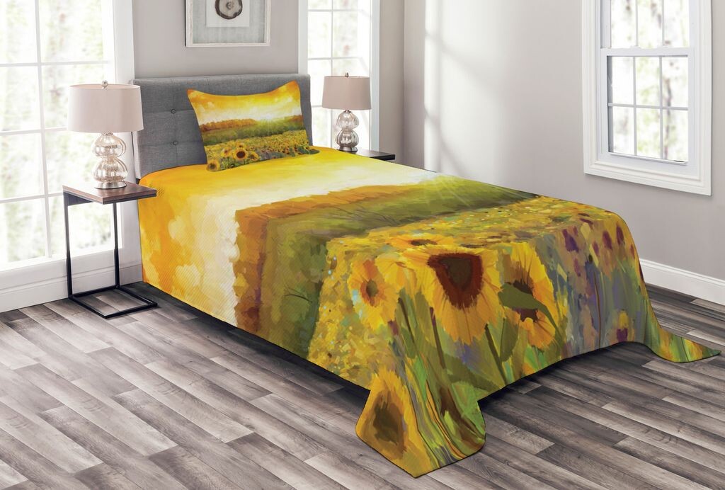 ABAKUHAUS Комплект покрывала Orange, Golden Sunflower Field, комплект с моющимися наволочками, для односпальных кроватей 170 x 220 см, оранжевый желтый
ABAKUHAUS Комплект покрывала Orange, Golden Sunflower Field, комплект с моющимися наволочками, для односпальных кроватей 170 x 220 см, оранжевый желтый