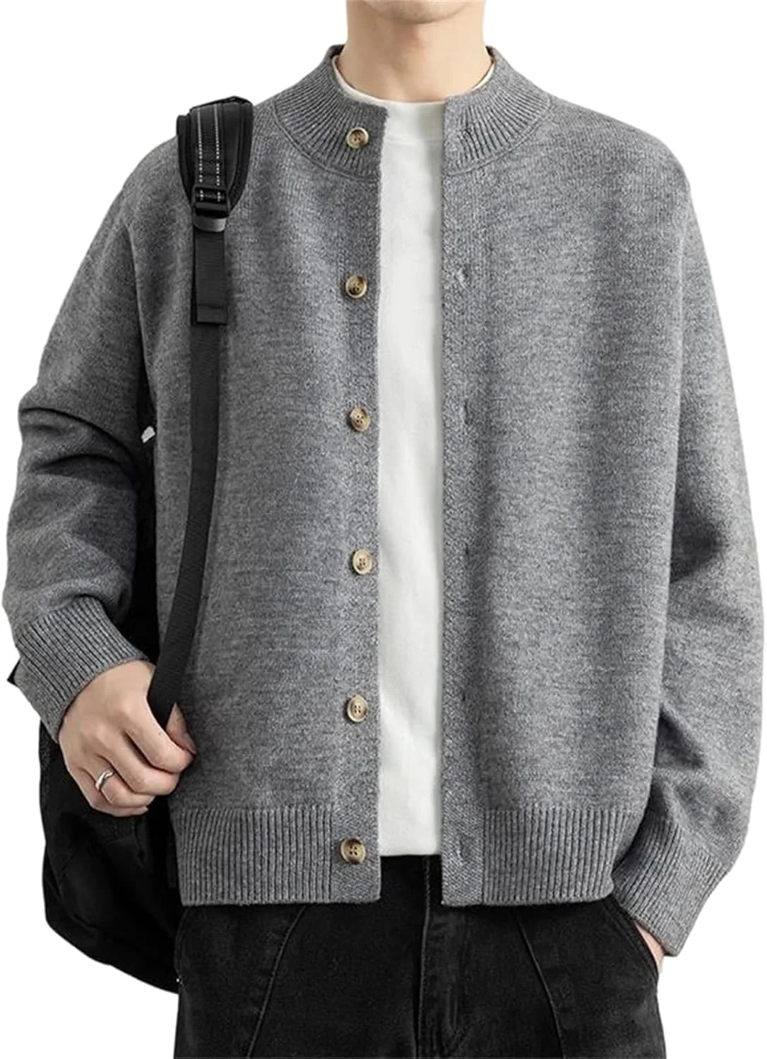 Мужской кардиган Casual Sweatercoat с воротником стойкой
Мужской кардиган Casual Sweatercoat с воротником стойкой