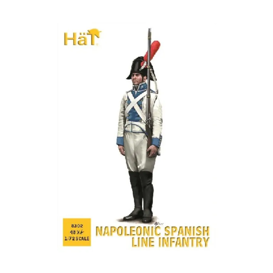 Наполеоновская испанская линейная пехота, Historical Plastic Military Figures - Napoleonic (1:72) (Hat Industries) 
Наполеоновская испанская линейная пехота, Historical Plastic Military Figures - Napoleonic (1:72) (Hat Industries)