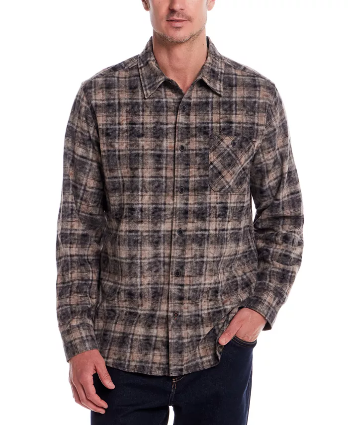 Мужская рубашка с длинным рукавом из потертой фланели на пуговицах спереди Weatherproof Vintage, черный
Мужская рубашка с длинным рукавом из потертой фланели на пуговицах спереди Weatherproof Vintage, черный