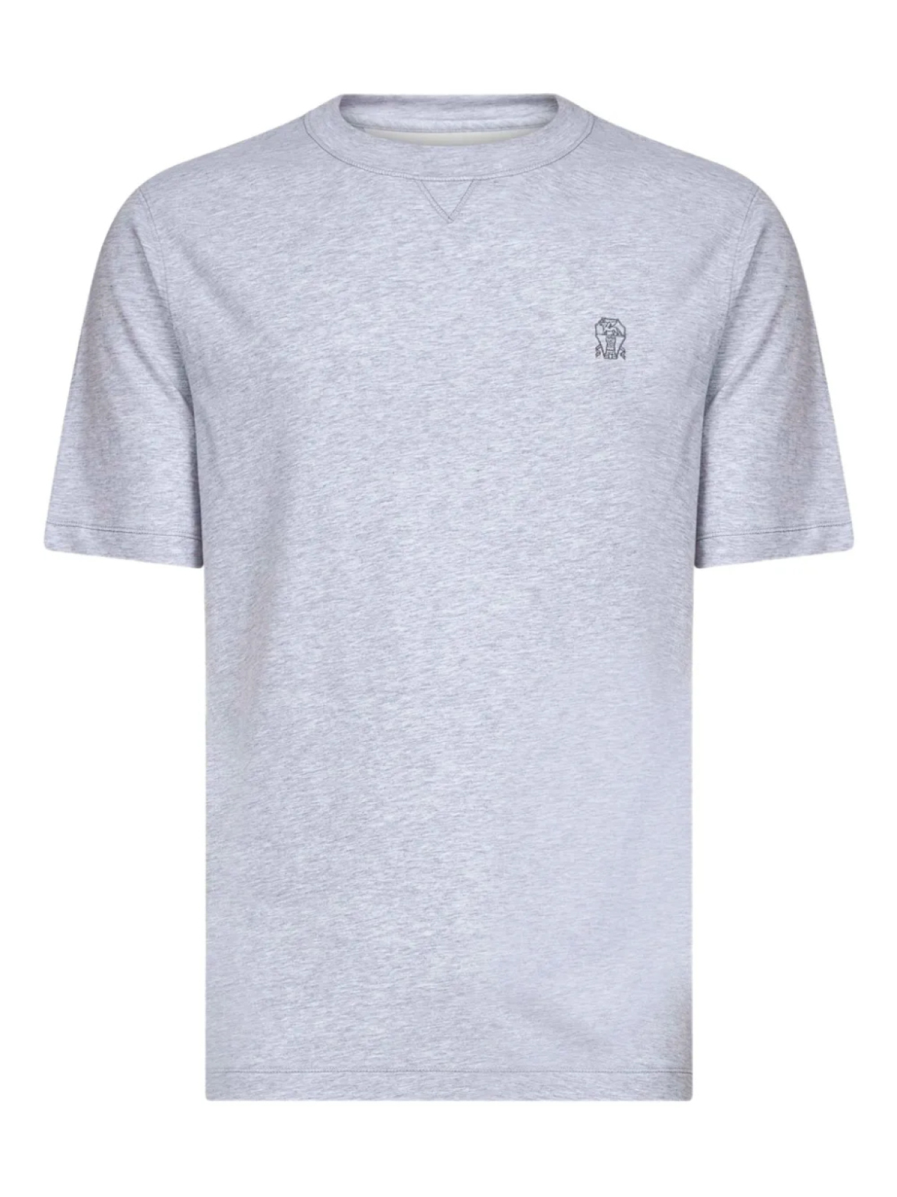 Футболка Brunello Cucinelli с круглым вырезом и вышитым логотипом, серый
Футболка Brunello Cucinelli с круглым вырезом и вышитым логотипом, серый