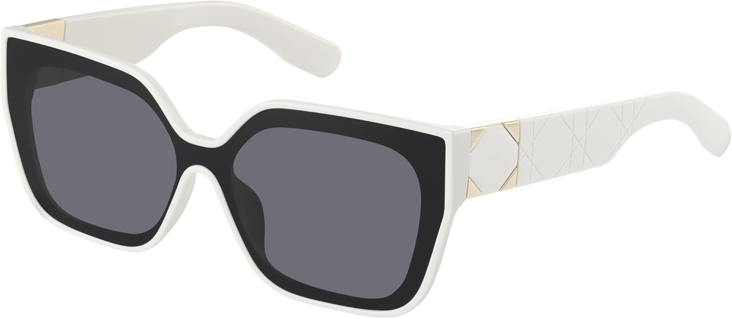 Крупные солнцезащитные очки для женщин, ретро-квадратные дизайнерские солнцезащитные очки, модные женские солнцезащитные очки в большой оправе, стильные солнцезащитные очки Foliful, A05-white/Gray Lens
Крупные солнцезащитные очки для женщин, ретро-квадратные дизайнерские солнцезащитные очки, модные женские солнцезащитные очки в большой оправе, стильные солнцезащитные очки Foliful, A05-white/Gray Lens