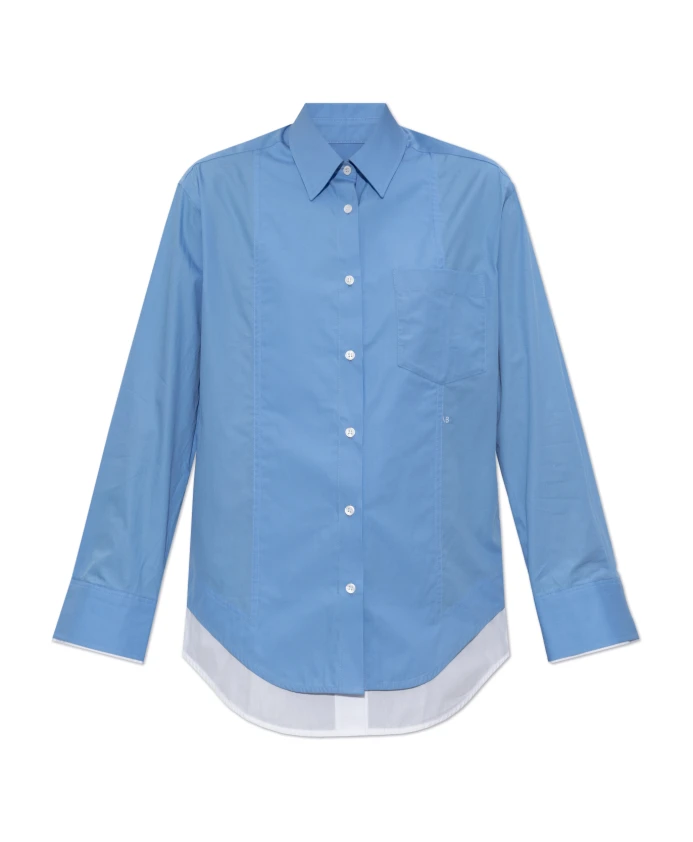 Хлопковая рубашка Victoria Beckham, синий
Хлопковая рубашка Victoria Beckham, синий