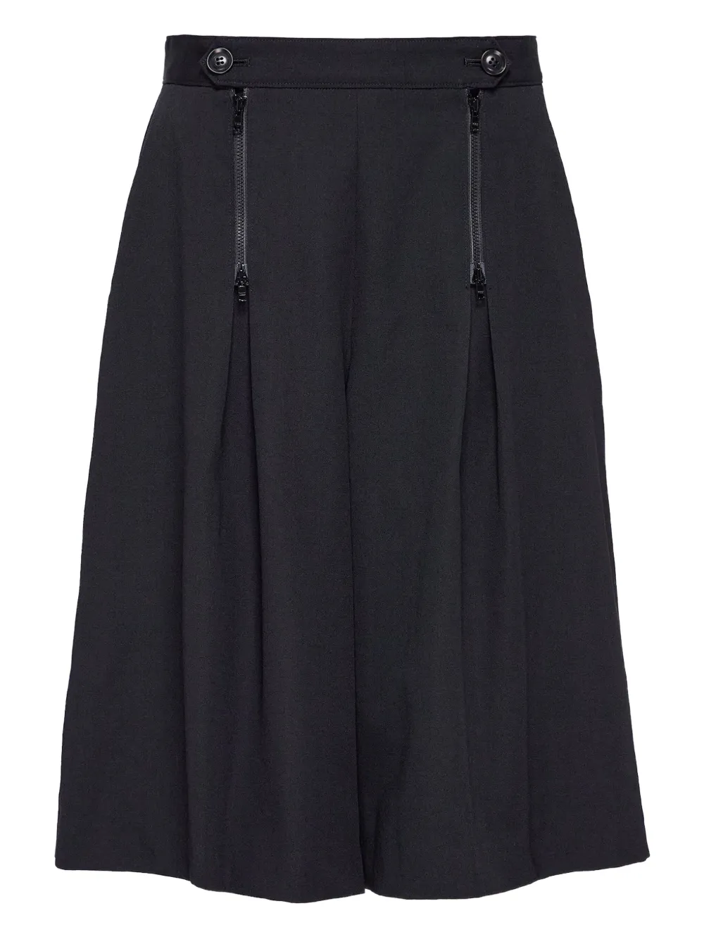 Плиссированные шорты с застежкой-молнией Y's, черный
Плиссированные шорты с застежкой-молнией Y's, черный