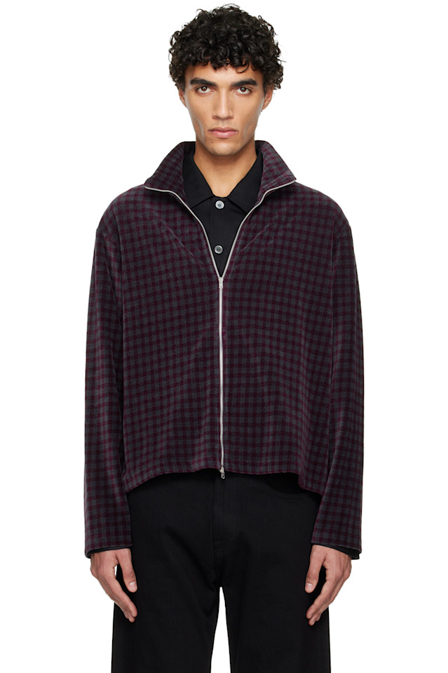 Our Legacy Серо-Красная укороченная спортивная куртка на молнии
Our Legacy Серо-Красная укороченная спортивная куртка на молнии