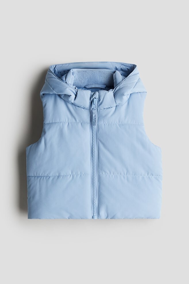 Стеганый жилет с капюшоном H&M, голубой
Стеганый жилет с капюшоном H&M, голубой