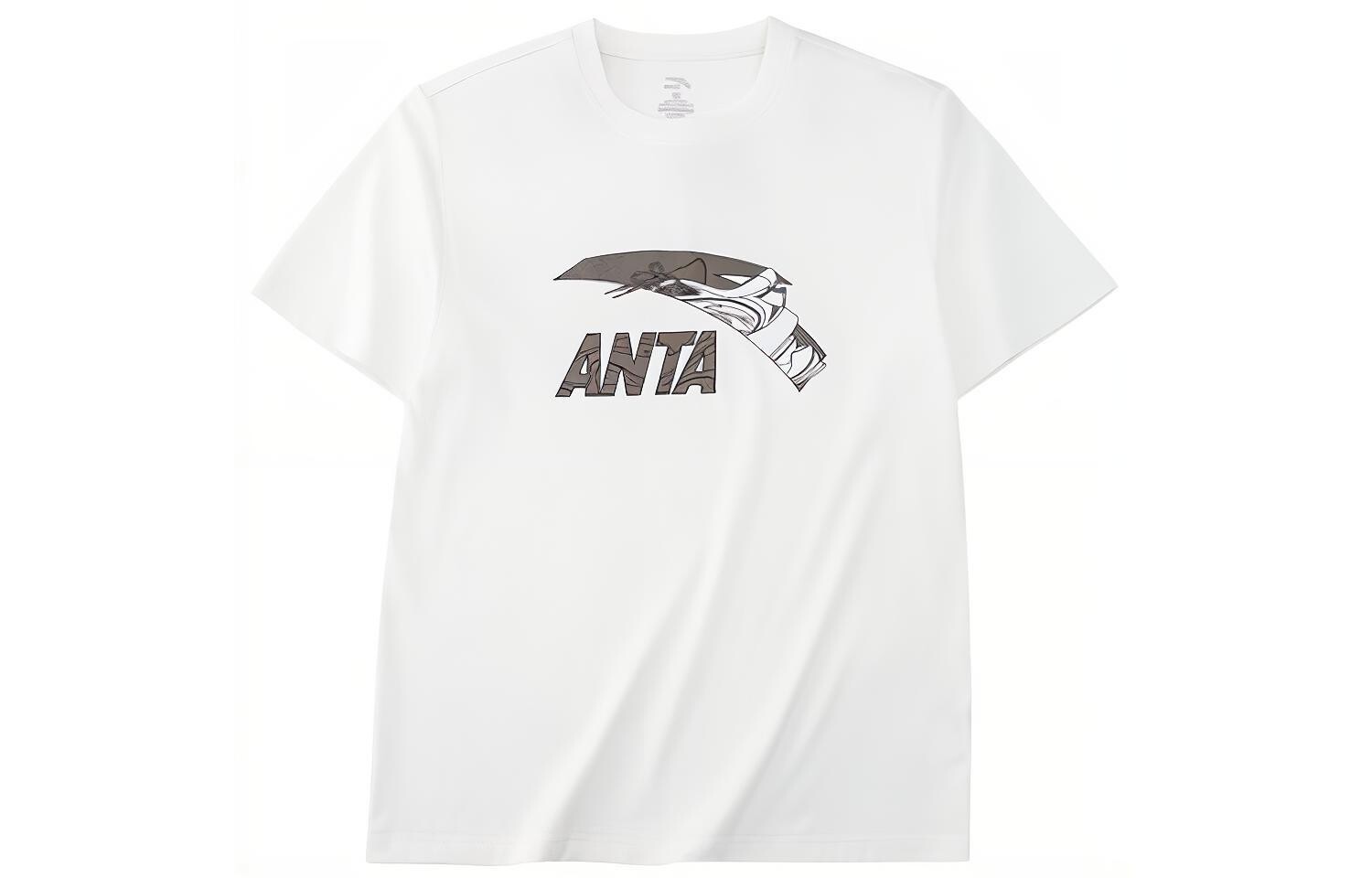 Футболка унисекс белая Anta, белый 
Футболка унисекс белая Anta, белый