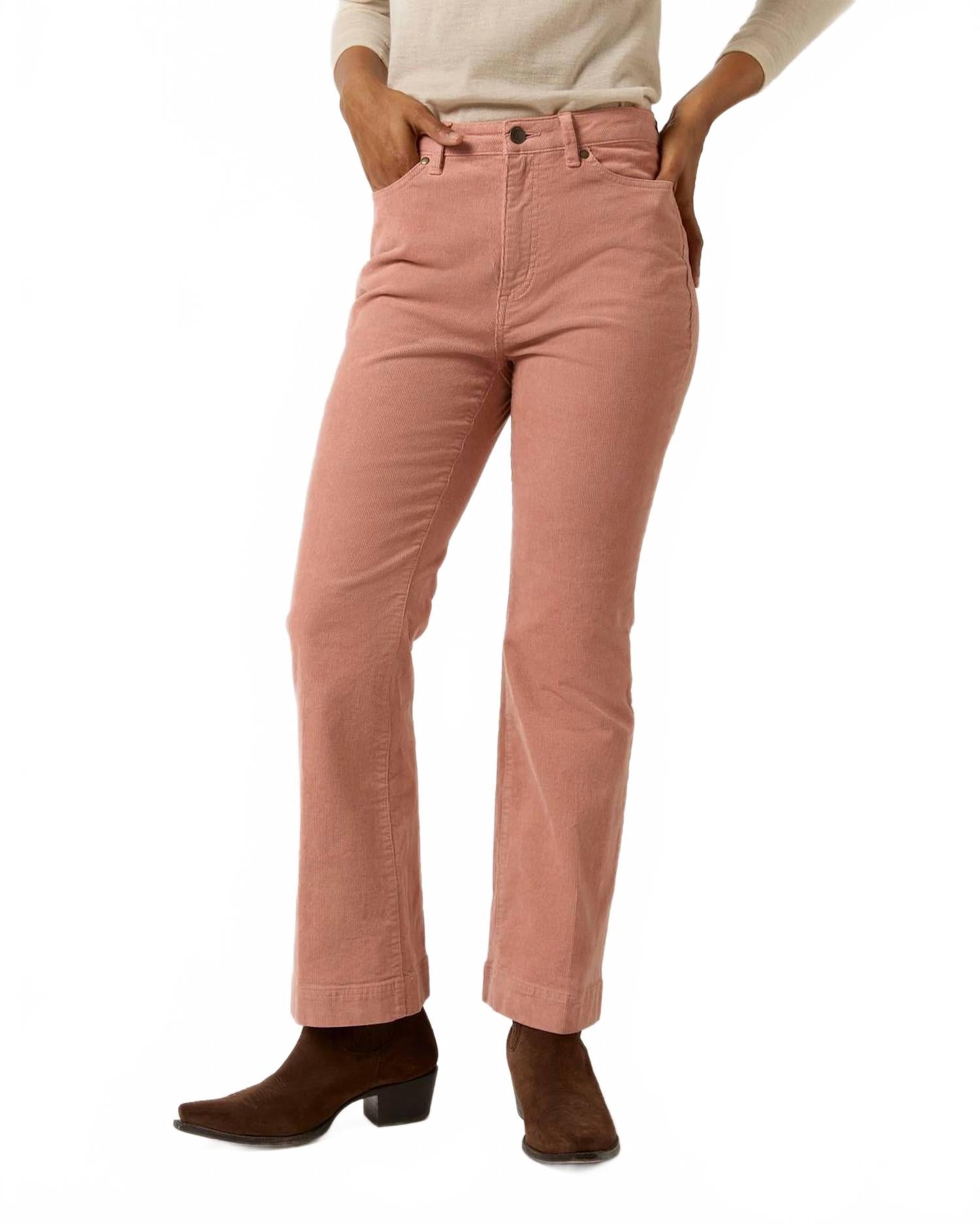 Джинсы Kendall Flare с пятью карманами, розовая вельветовая ткань Ann Mashburn 
Джинсы Kendall Flare с пятью карманами, розовая вельветовая ткань Ann Mashburn