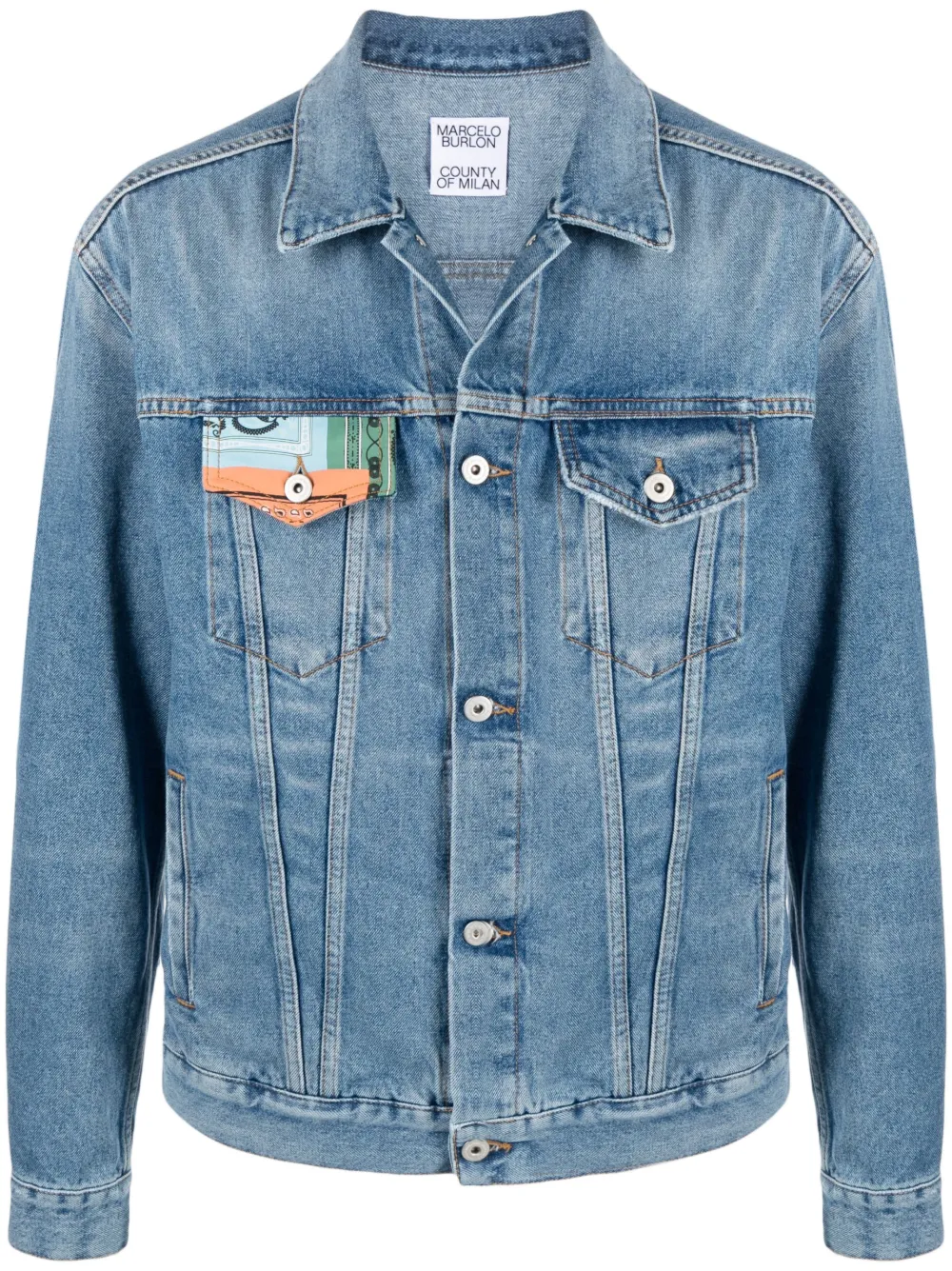 Джинсовая куртка с принтом Marcelo Burlon County of Milan, синий
Джинсовая куртка с принтом Marcelo Burlon County of Milan, синий