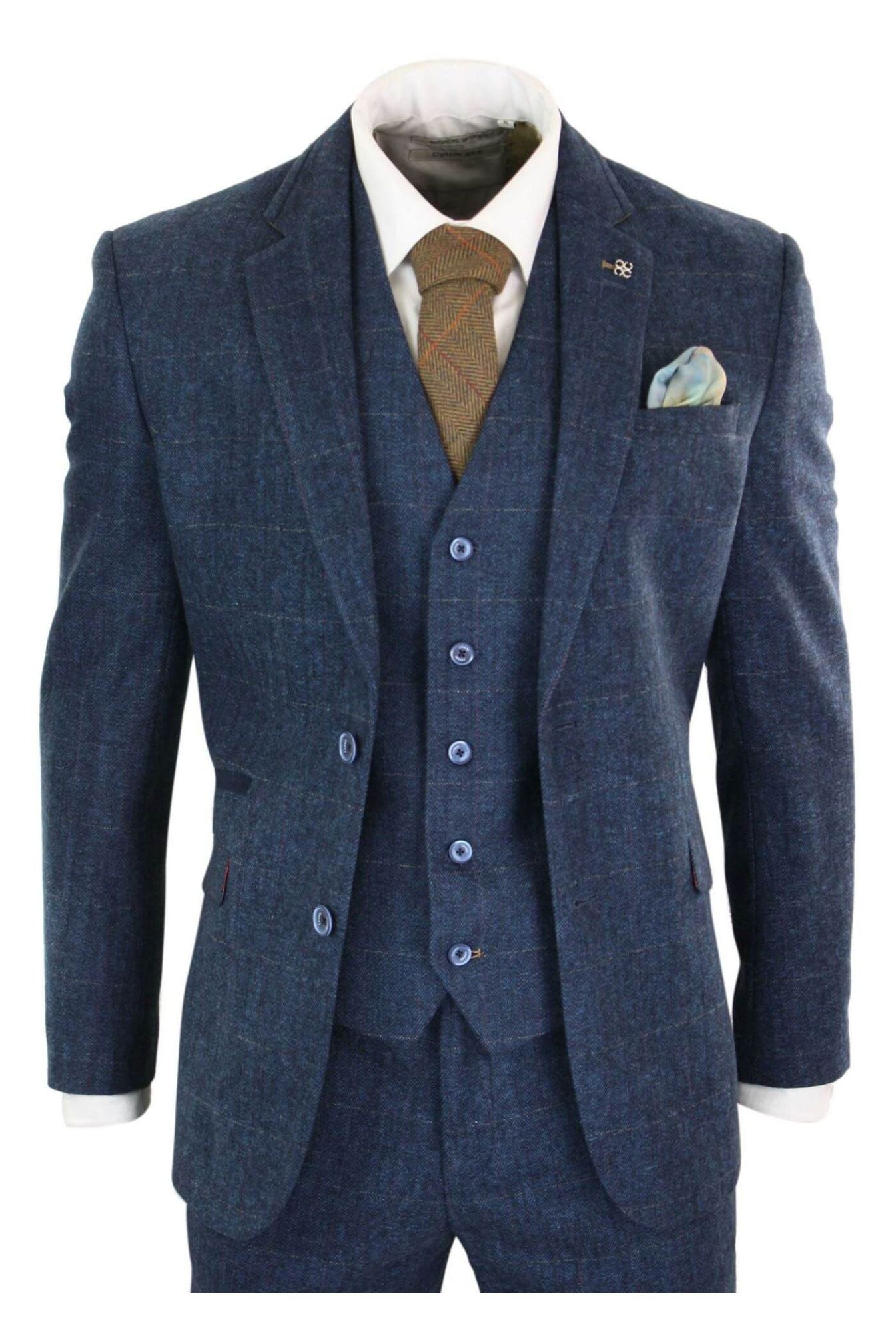 Костюм-тройка Carnegi, темно-синий, твид в клетку House Of Cavani 
Костюм-тройка Carnegi, темно-синий, твид в клетку House Of Cavani